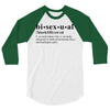 Bisexual Dictionary 3/4 Sleeve Shirt