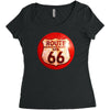 route 66 sign distressed, ideal birthday gift or present Women's Triblend Scoop T-shirt
