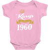 kings are born in 1960 Baby Onesie