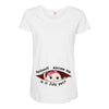 July Peeking Out Baby Girl Maternity Scoop Neck T-shirt