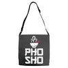 pho sho foodie asian food humor chopsticks funny Adjustable Strap Totes