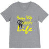 happy wife happy life V-Neck Tee
