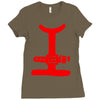 santa claus suit Ladies Fitted T-Shirt
