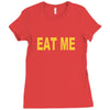 eat me pizza ringer Ladies Fitted T-Shirt