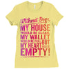 my heart is empty Ladies Fitted T-Shirt