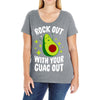 rock out with your guac out Ladies Curvy T-Shirt