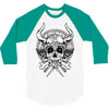 skull viking 3/4 Sleeve Shirt