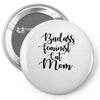 badass feminist cat mom Pin-back button
