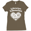 librarian if you my hands are full you should see my heart Ladies Fitted T-Shirt