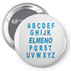 alphabet abc elemno Pin-back button