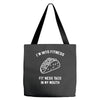 fitness fit taco in my mouth funny food eating healthy exercise gym Tote Bags