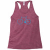 cycling bikes bike cycle riding retro sticker transfer tv funny iron o Racerback Tank