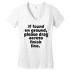 if found on ground please Women's V-Neck T-Shirt