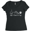 all i need in life Women's Triblend Scoop T-shirt