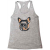 blue and tan frenchie Racerback Tank