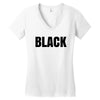 black Women's V-Neck T-Shirt