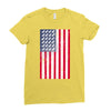 t-rex vintage american flag Ladies Fitted T-Shirt
