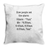 alarm Throw Pillow