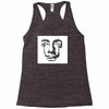 salvador dali face surrealist artist Racerback Tank