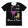mama &amp; pizza dinasour. All Over Women's T-shirt