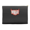 behind beard is a handsome man Accessory Pouches