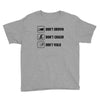 Don't drown crash walk Tee Swim Bike Run Triathle Youth Tee