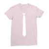 skinny white tie Ladies Fitted T-Shirt
