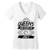 Queens Are Born In July Women's V-Neck T-Shirt
