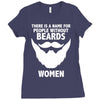 funny beards Ladies Fitted T-Shirt