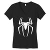 black funny glow in dark glowing Women's V-Neck T-Shirt