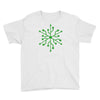 snowflake geek usb green Youth Tee