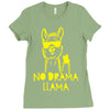 no drama llama (2) Ladies Fitted T-Shirt