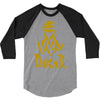 uomo dakar stampa oro moto deserto parigi africa sport 3/4 Sleeve Shirt