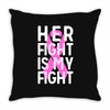 her fight is my fight Throw Pillow
