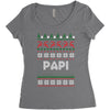 ugly christmas papi Women's Triblend Scoop T-shirt