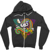candy skull Zipper Hoodie