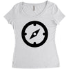 clock black Women's Triblend Scoop T-shirt