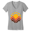 sunset mountain Women's V-Neck T-Shirt