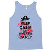 keep calm and where's carl tshirt the walking zombie tee apocalypes fu Tank Top