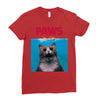 Jaws Parody Paws Ladies Fitted T-Shirt