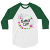 floral baby girl 3/4 Sleeve Shirt