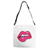 sexy lip biting Adjustable Strap Totes