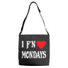 i f'n heart  mondays girls Adjustable Strap Totes