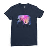Big Dipper with Galaxy Ladies Fitted T-Shirt
