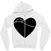 black heart Zipper Hoodie
