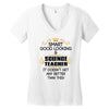 smart good looking science teacher profession Women's V-Neck T-Shirt