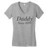 personalised daddy (2) Women's V-Neck T-Shirt