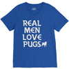 real men love pugs V-Neck Tee