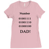 number one dad funny t shirt binary nerd geek tee s 3xl Ladies Fitted T-Shirt
