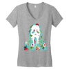 scream floral Women's V-Neck T-Shirt